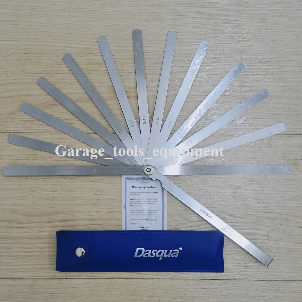 Dasqua 13 ใบมีดยาวพิเศษ Feeler Gauge ความหนา Gap Feeler Valve Gauge 0.05-20.00 มม.Feller