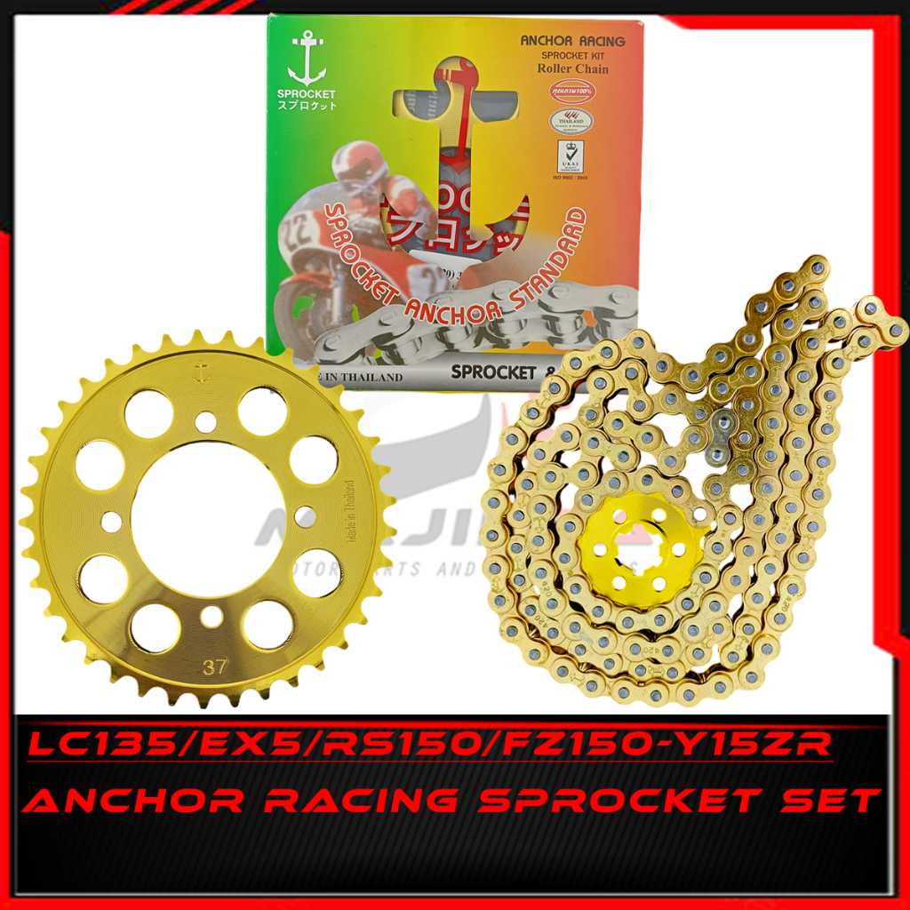 ANCHOR RACING SPROCKET SET 420 LC135 EX5 RS150 FZ150 Y15ZR 36T 37T 38T 39T 110L 120L 122L 132L