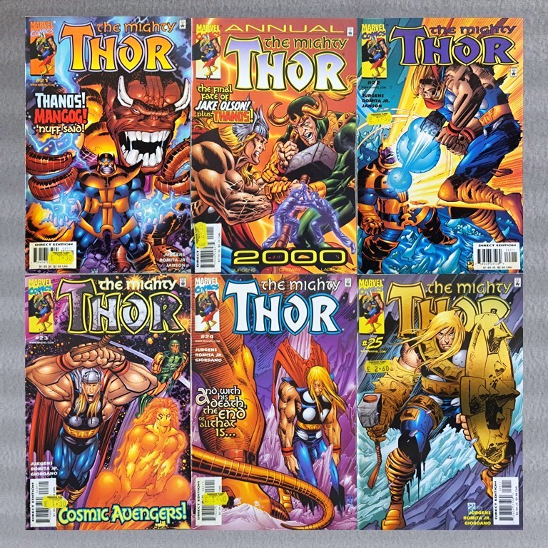 Thor 21- 25+Annual 2000 6/6 Complete Set (2nd Series Marvel Comics) Dan Jurgens, John Romita Jr (Key