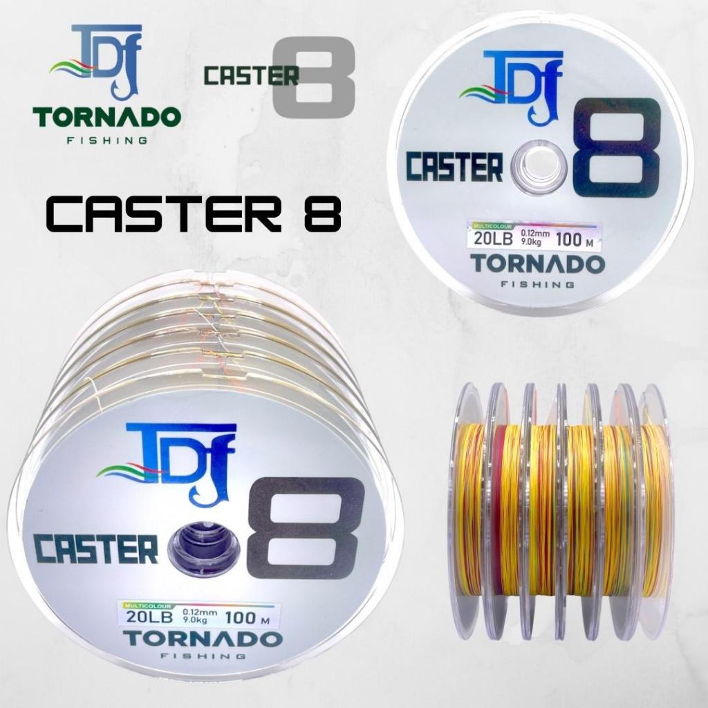 TORNADO CASTER สายตกปลาถัก 8X 100 ม. สาย PE 10LB-50LB