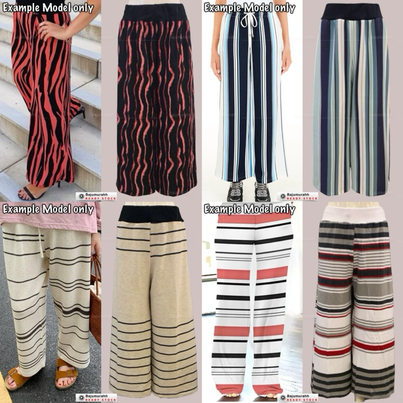 กางเกงมัลลิม PALAZZO PANTS STRIPE PALAZO PANTS