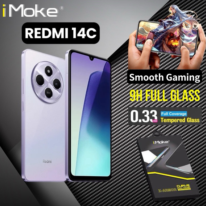 IMoke 9HกระจกนิรภัยสําหรับRedmi 15 5G/15C/14C/13/13C/12/12C/10C/Poco M6/C65