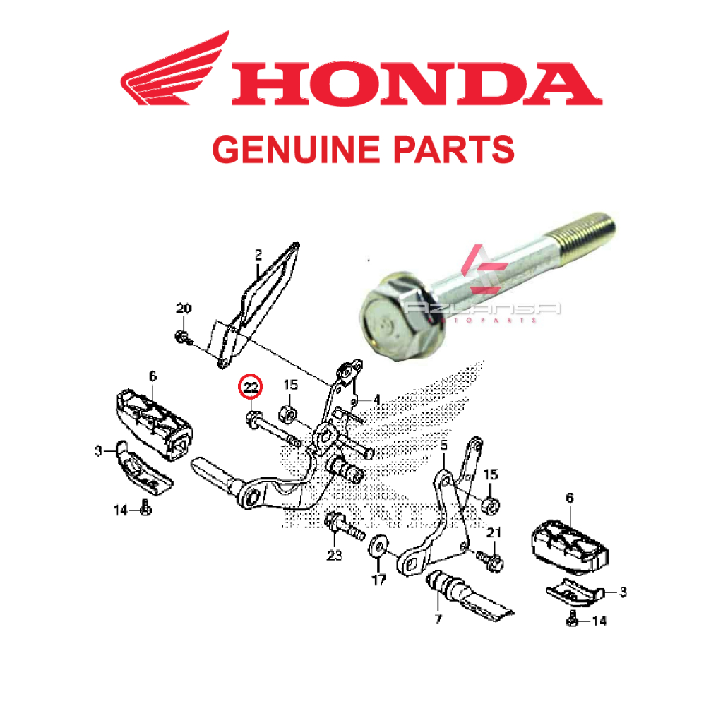 หน้าแปลนสายฟ้า 8x65 ( 95701-08065-00 ) RS150R V1 V2 V3 & RS-X V1 V2