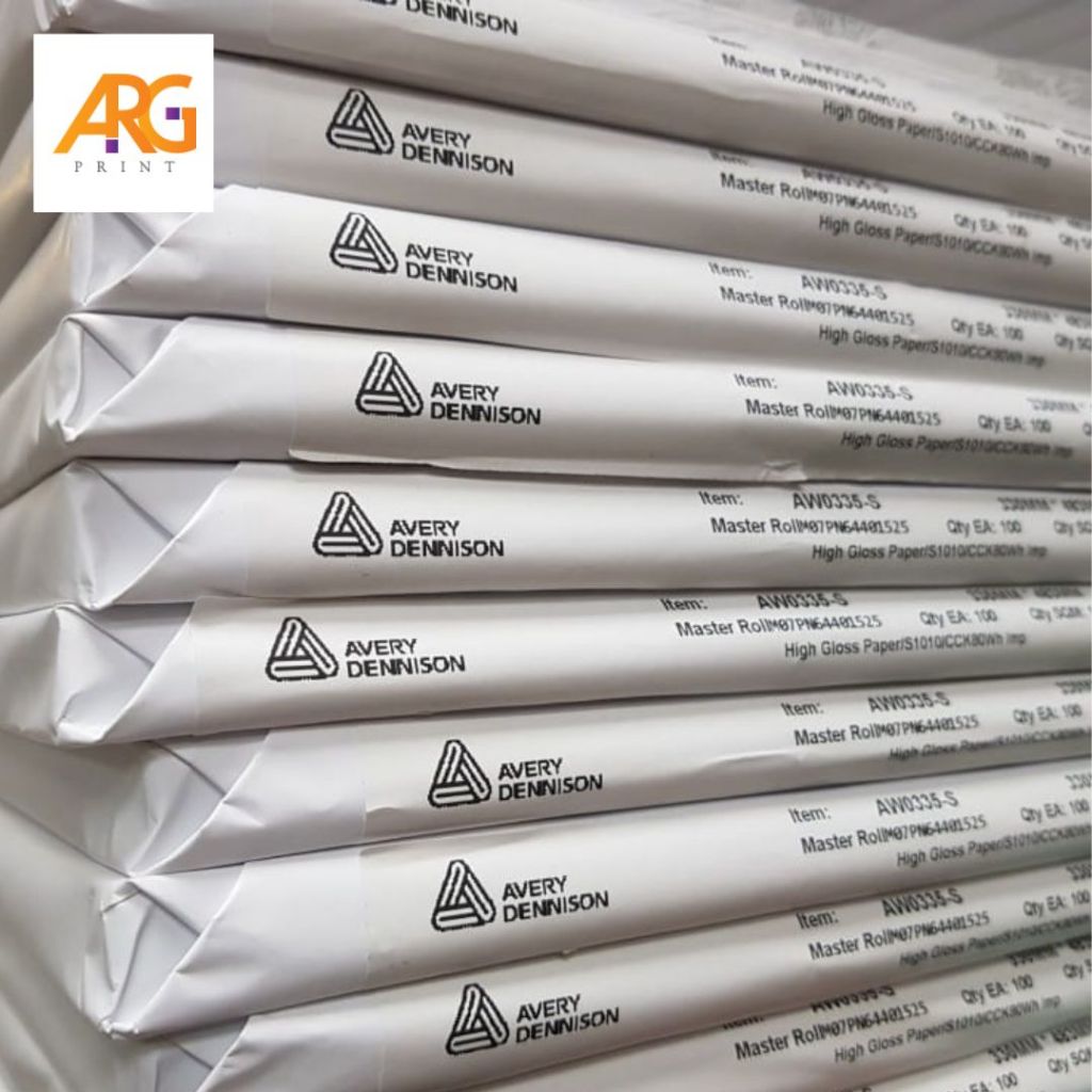 Fasson Avery Dennison White PP Gloss Sticker 13" x 19" Express 1 Hari 100 ชิ้น