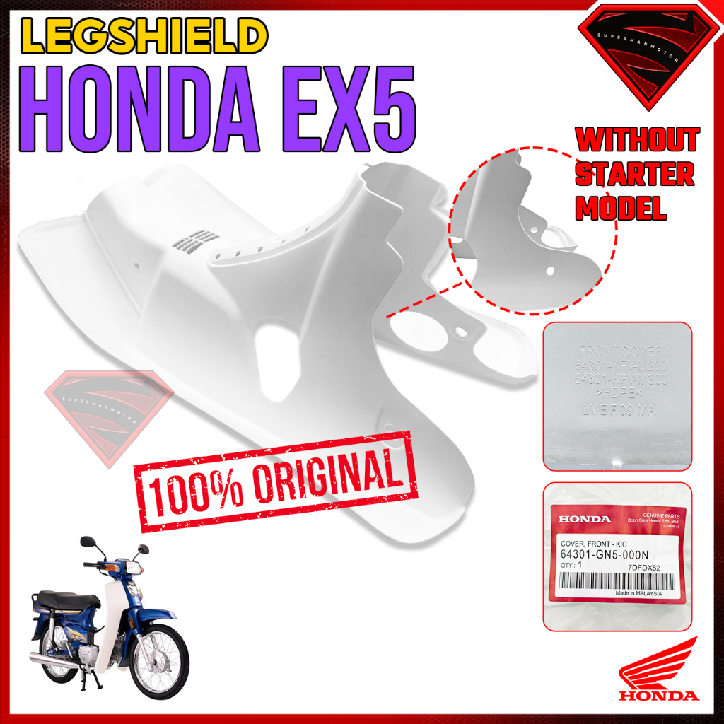 Honda EX5 / EX5 DREAM LEGSHIELD / LEG SHIELD ฝาครอบยางด้านหน้า TENGAH KEPUK GETAH SEBENG 64301-GN5-0