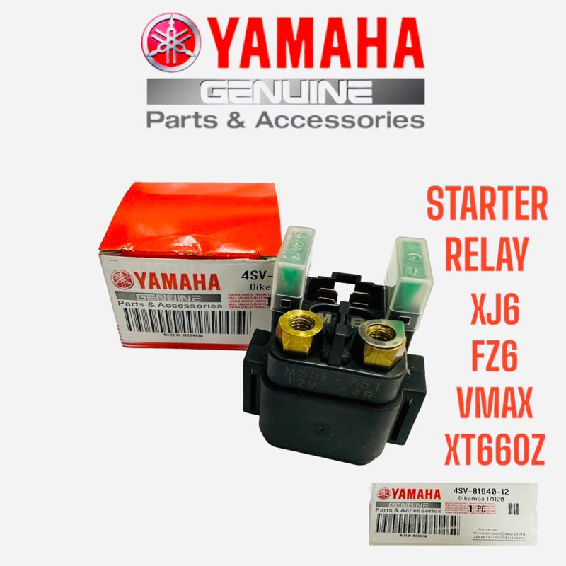 YAMAHA STARTER RELAY XJ6 FZ6 VMAX XT660Z 4SV-81940-12