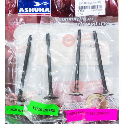 [ ชุดวาล์วเครื่องยนต์ ] ASHUKA EXHAUST VALVE / INLET VALVE SET Y16ZR Y16 [ STD SIZE ]