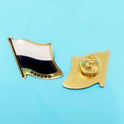 Pahang State Flag Collar Pin Press Pin มีโลโก้ Pahang Negeri Pin Tekan Pin Kolar Bendera Pahang