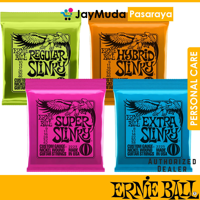 Ernie Ball Guitar Strings ครบชุด Extra Slinky Super Slinky Regular Slinky HybrId Slinky