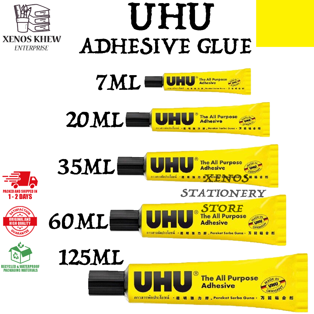 UHU GLUE ALL PURPOSE ADHESIVE GLUE 7ML / 20ML / 35ML / 60ML UHU 7G