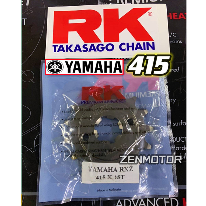 100% RK LC135 Y15ZR Y16ZR 415 YAMAHA SPROCKET SPOKET 415 SPOKET LC Y15 SPOCKET DEPAN KINCIL SRL Y125