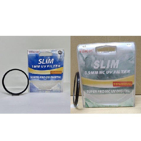 VITACON 62mm Slim 0.9mm หรือ 1.0mm UV Filter ฟิลเตอร์กล้อง DSLR 62mm