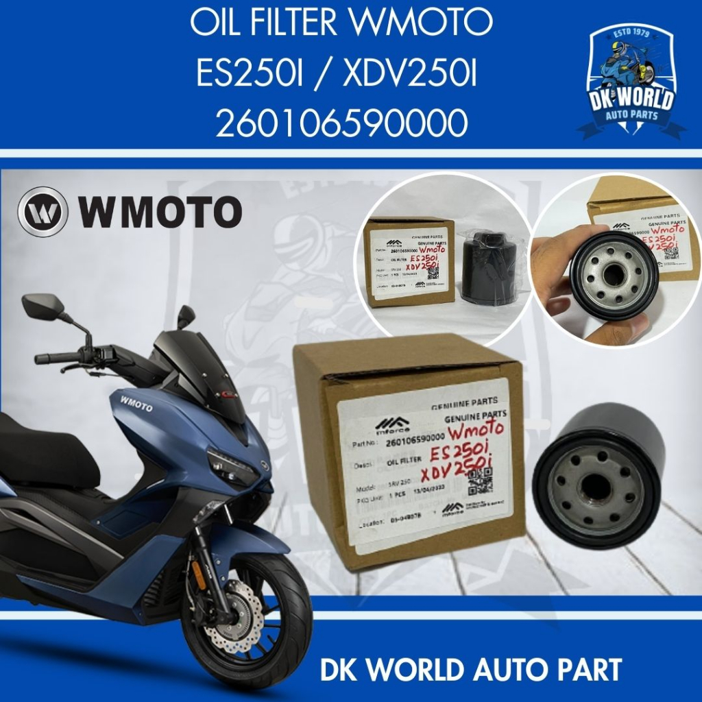 WMOTO กรองน้ํามันเครื่อง SPARE PART Alat Gati WMOTO ES250I / XDV250I น้ํายาล้างน้ํามัน/MFORCE