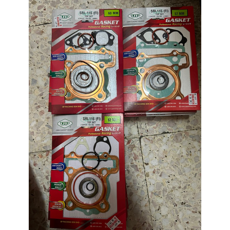 YAMAHA SRL115 FI RACING TOPSET GASKET 57/60/62MM