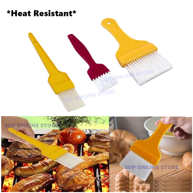 Plastic Handle Pastry Yellow Nylon Brush / Berus Pastri / แปรงเค้ก / Spu Mentega Spu Telur