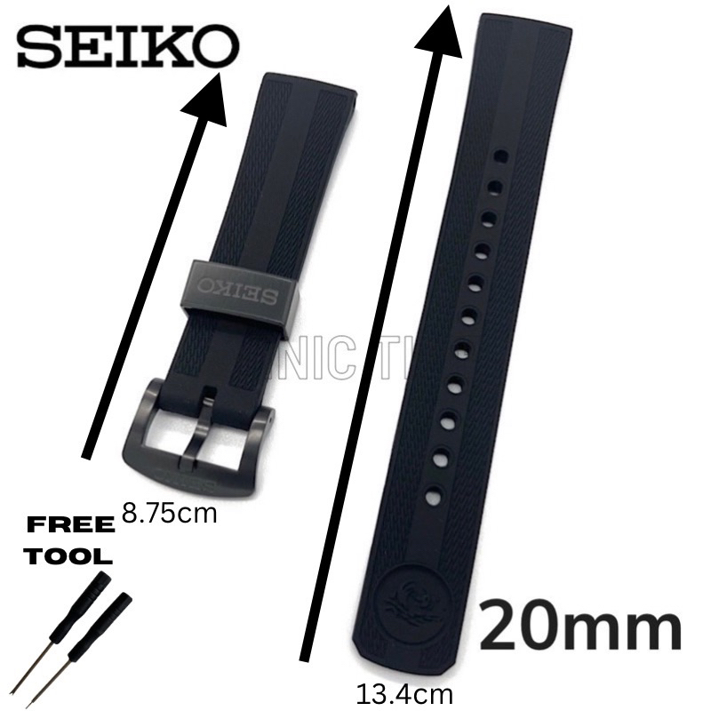 Seiko Prospex สายนาฬิกาข้อมือซิลิโคน สีดํา สําหรับ SPB253 SPB255 SPB257 (20 มม.) R03E011M0