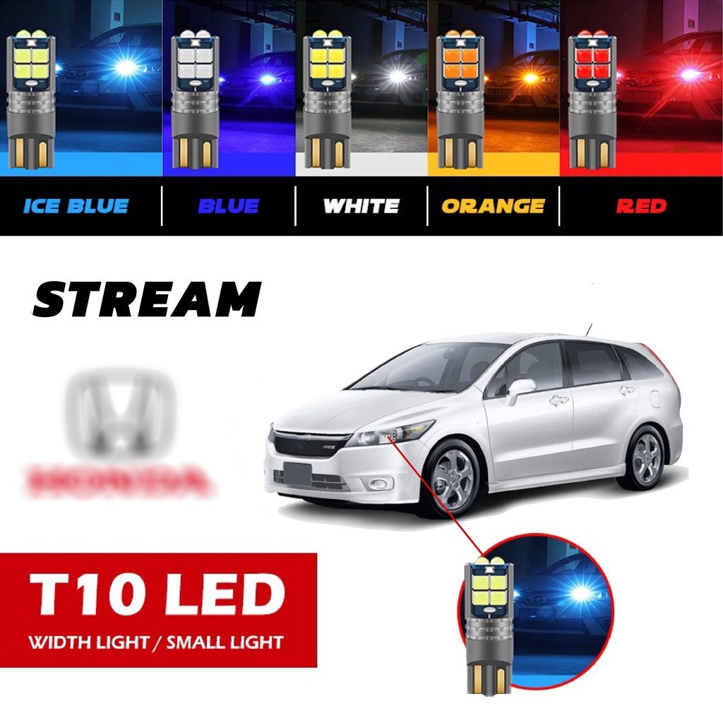 1PC T10/W5W หลอดไฟ LED Honda Stream ไฟหน้าขนาดเล็ก Dome Light รถ Boot ไฟอ่านหนังสือป้ายทะเบียน