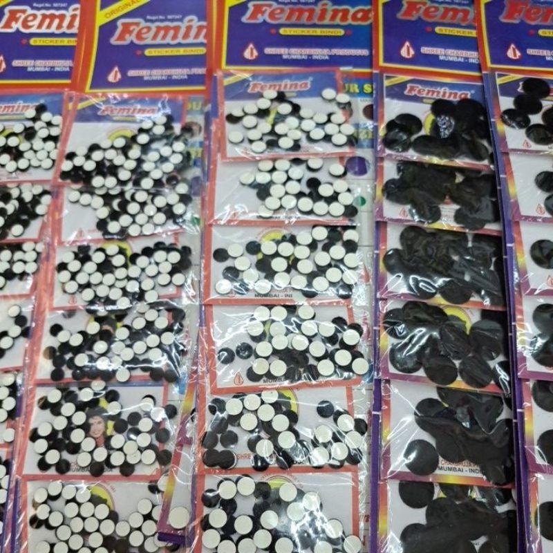 Femina Velvet Black Bindi/ Black Pottu