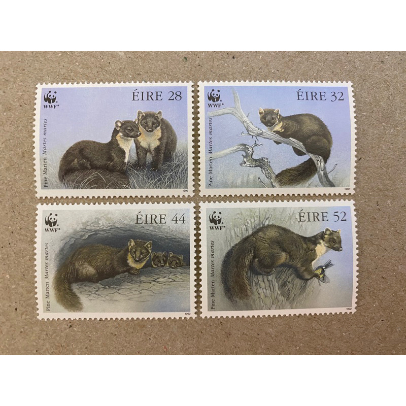{JK} Ireland 1992 - WWF Series Animals Stamps 4V MNH