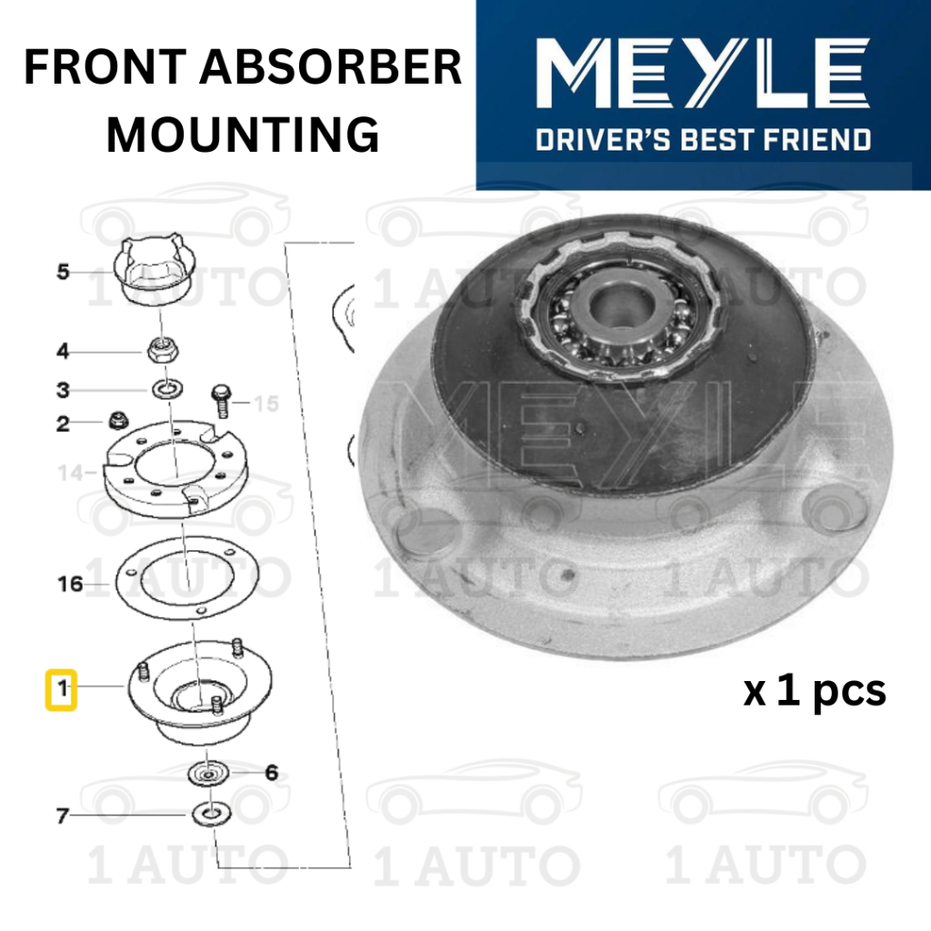 MEYLE GERMANY ด้านหน้า ABSORBER MOUNTING BMW E36 Z3 Z4 E85 E86