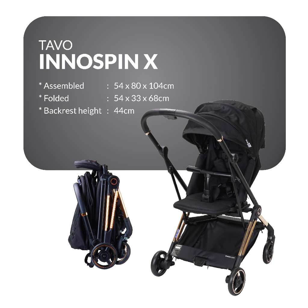 รถเข็นเด็ก Tavo Innospin X | EN1888 ได้รับการอนุมัติ