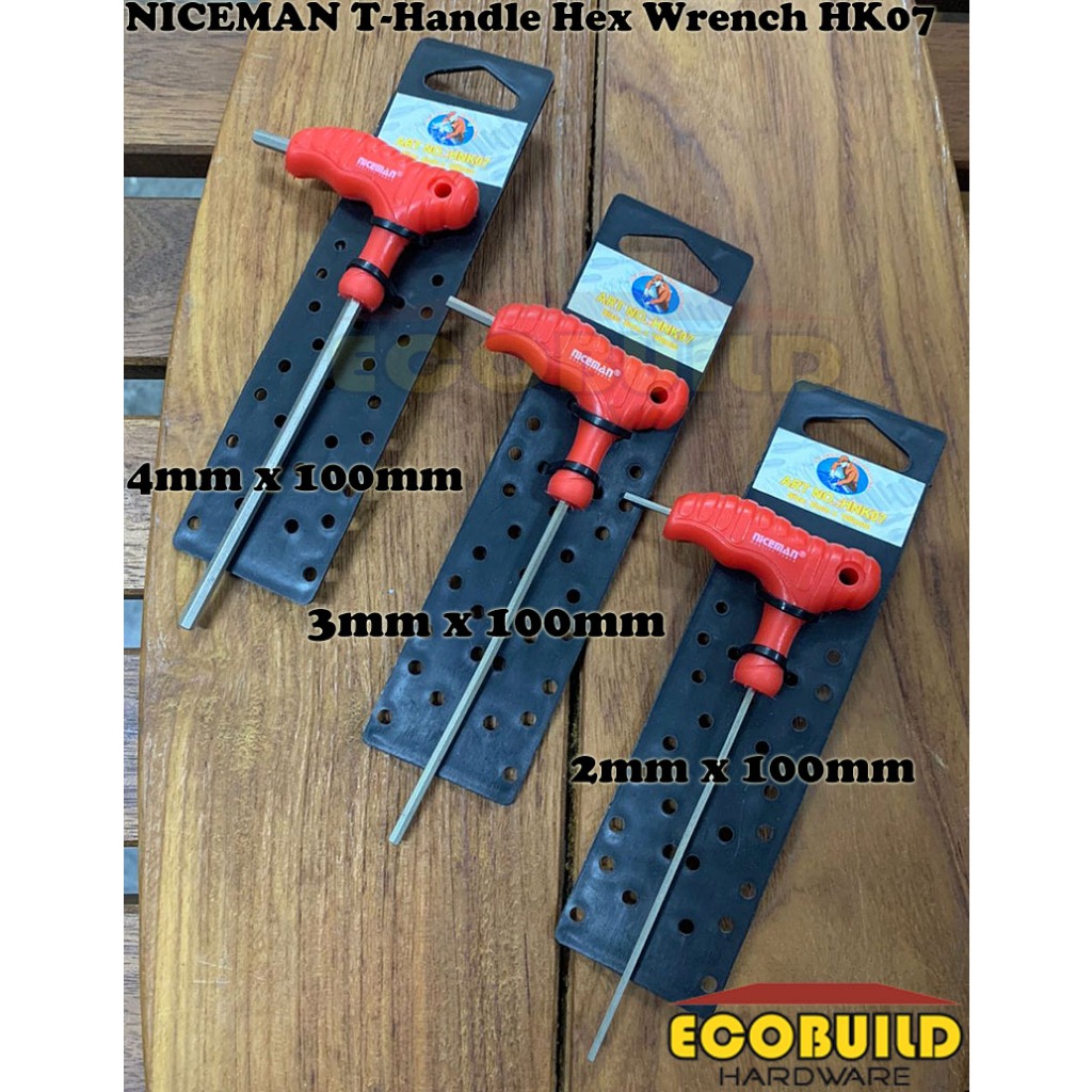 NICEMAN ประแจหกเหลี่ยมด้าม T HK07 3.0X100