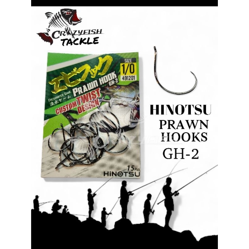 HINOTSU GH-2 PRAWN HOOK CUSTOM TWIST MATA UDANG HOOK