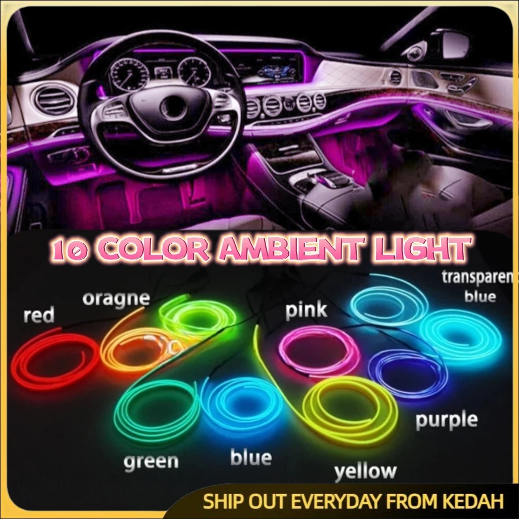 [KEDAH ] ไฟภายในรถยนต ์ Strip Neon RGB Light รถ Ambient Light LED USB Car Dashboard Lighting