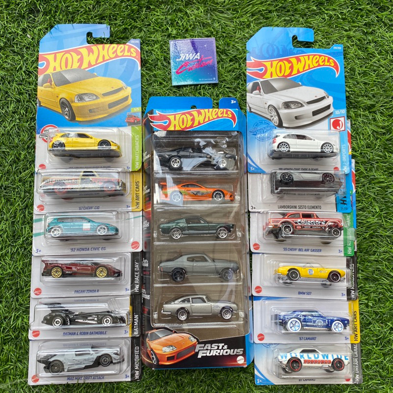 Hotwheels Mix, Case A, Case B, Case C Honda ek9, eg6 , Mad Mike, Pagani zonda R, Sesto elemento, Gas