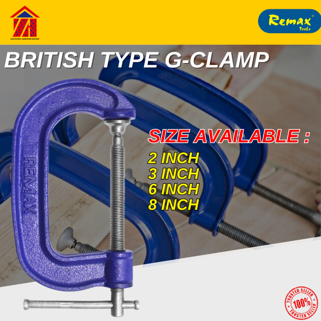 L MALL REMAX 2"/ 3"/ 6" / 8 Type G-Clamp (53-TC302/TC303/TC306/TC308)
