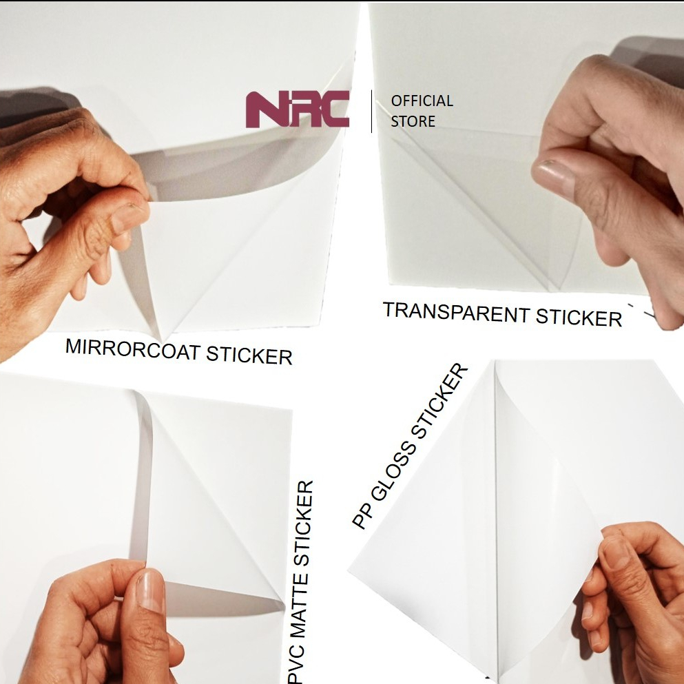 Avery Dennison Fasson / Cascoated Sticker Mirrorcoat/ PVC Matte / PP Gloss / Transparent | ก4 / ก3 -