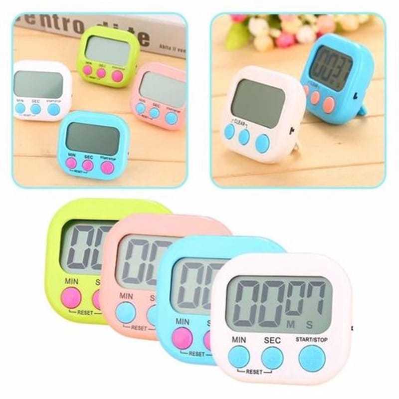 LCD Digital Kitchen Timer Magnetic Digital Kitchen Timer Easy Storage และพกพาพร้อมแม่เหล็ก