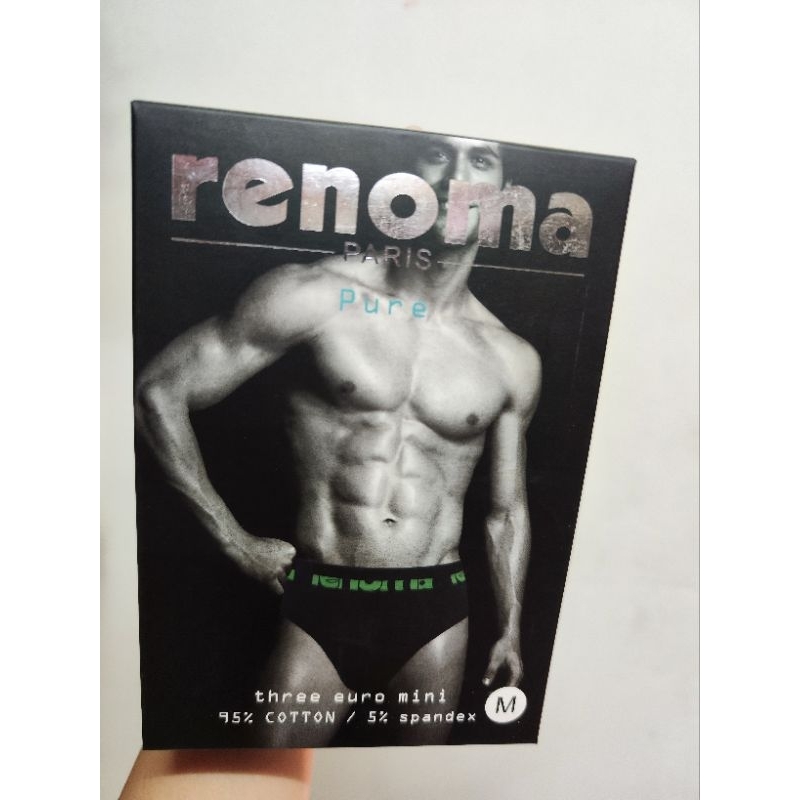 3 ชิ้นในกล่อง RENOMA PURE MEN BRIEF UNDERWEAR