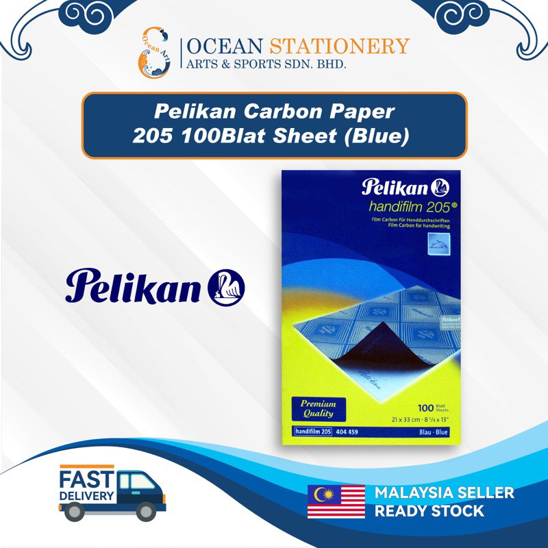 (Orginal)Pelikan Handifilm Carbon Paper 205 100Blat ชีท สีฟ้า