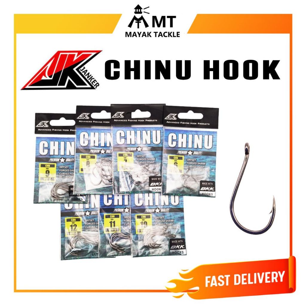 JK JANKER BKK Chinu Ringed Fishing Hook Ultra Sharp Piratez Strike