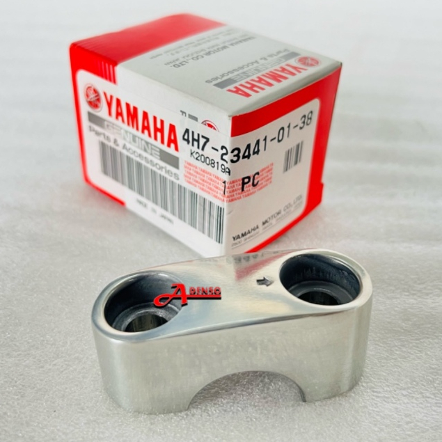 XJ6 FZ6R FZ8 HOLDER (1PC) HANDLE BAR UPPER , BRACKET HOLDER STAND SILVER 4H7-23441-00-38