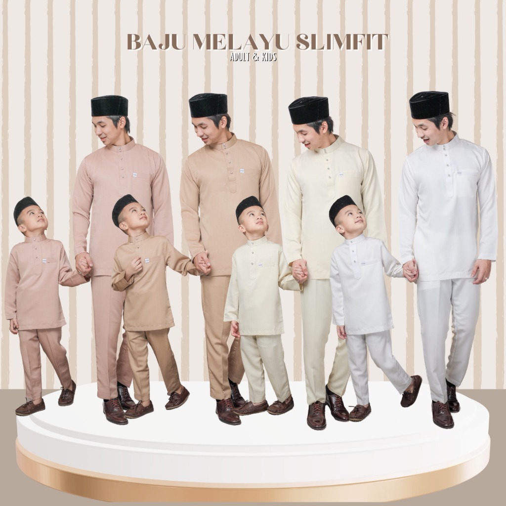 BAJU Melayu Slim fit Sakura ใน 4 สี | BAJU MELAYU RAYA โดย MOFF2U