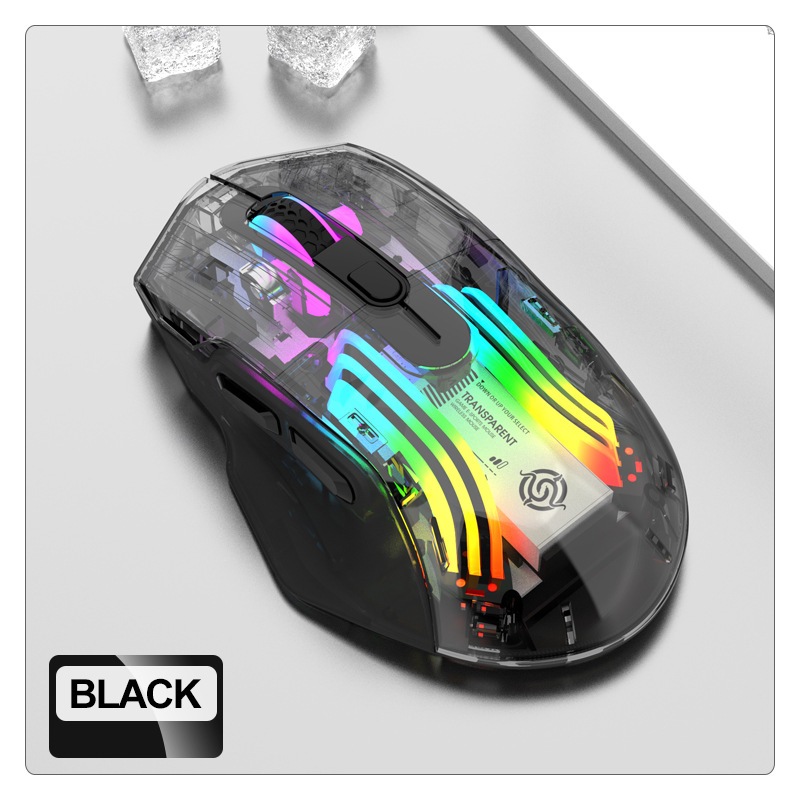BM530 ไร้สายบลูทูธสามโหมด RGB เมาส์สําหรับเล่นเกม e-sports เมาส์เงียบเมาส์ไร้สาย