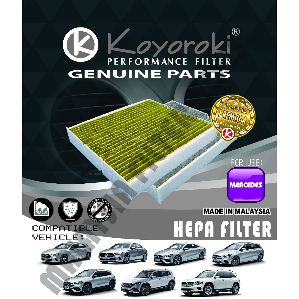 "PM2.5+CARBON HEPA" MERCEDES CLA180(AMG) CLA200 CLA250 CLA45/CLA45S(AMG)(C118) CABIN FILTER RMC-2801