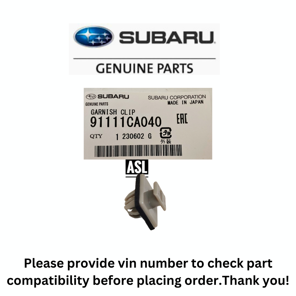 Subaru BRZ คลิปเคลือบด้านข้าง 91111CA040 Toyota GT86 GR86