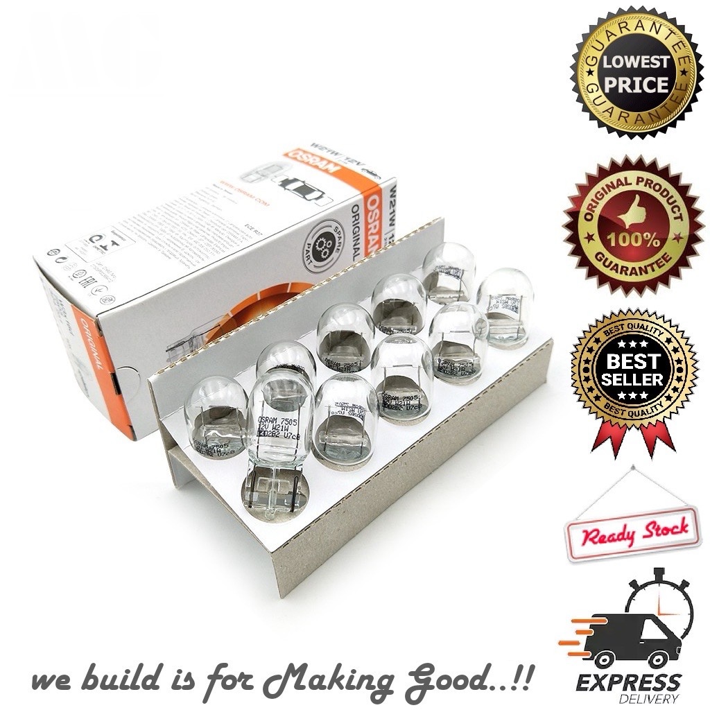 1 ชิ้น T20 Osram 12V T20 1 ฟุต หรือ 2 ฟุต W21/5W 1891 ไฟเบรคถึง 3