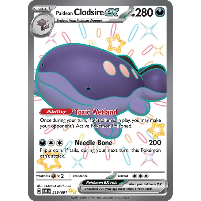 Paldeen Clodsire ex - 059/091 219/091 - SV: Paldean Fates (PAF)