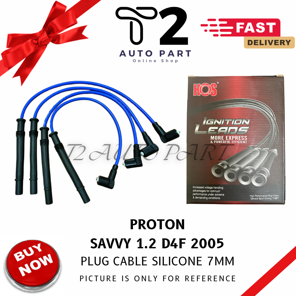 T2 PLUG CABLE FORD LASER TX3 1.6 7MM SILICONE 1 ชุด