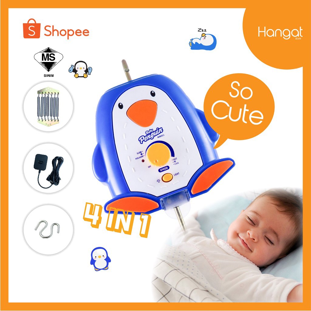 Ibaby pengguin baby เปลเด็กไฟฟ้า Sirim Buai Bayi Elektrik