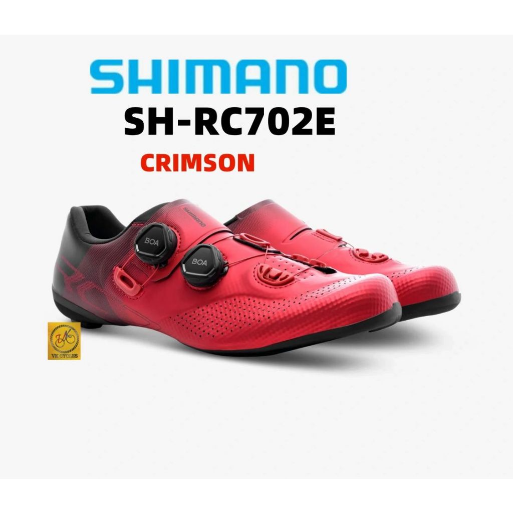SHIMANO RC702E SH-RC702E รองเท้าจักรยานเสือหมอบ WIDE CRIMSON สีแดง