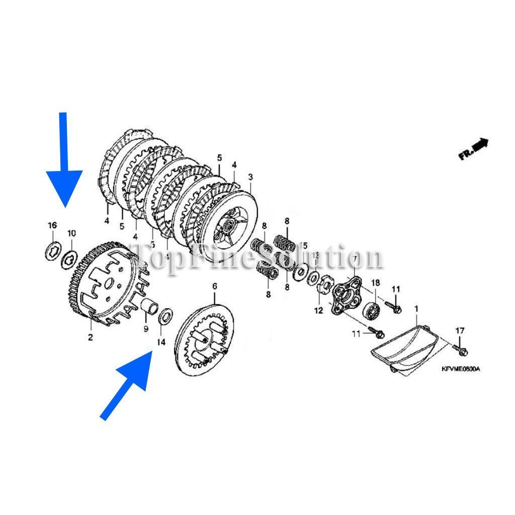23217-GN5-9100/90403-HA0-000/902462-KFL-850 Honda EX5 Spline Wash