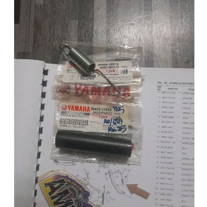 125z/125zr SPRING TONGKAT SATU + ท่อ HLY