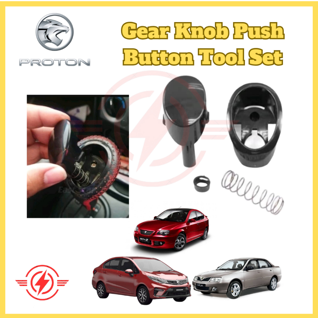 Proton Saga Auto Gear Knob Push Button Kit Saga FL FLX BLM