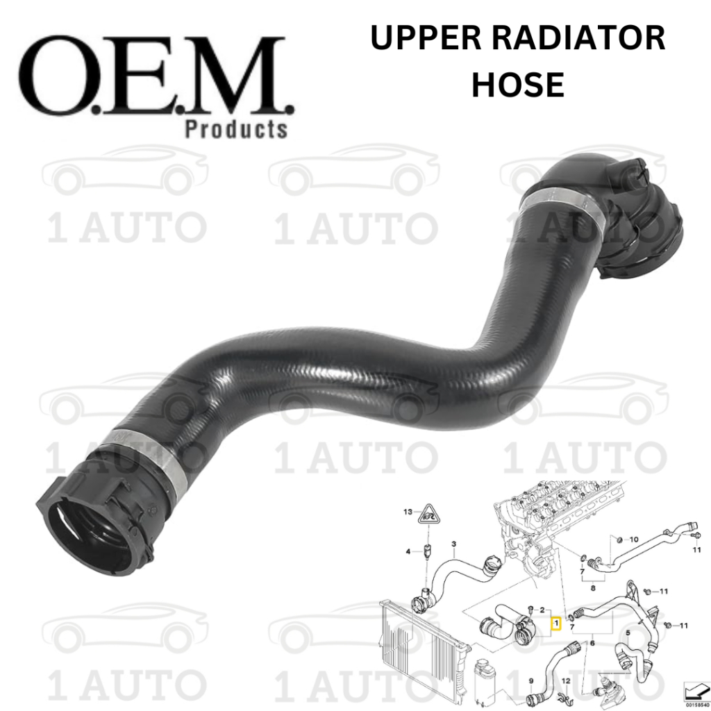 OEM UPPER RADIATOR HOSE BMW X5 E53 3.0i M54 ENGINE