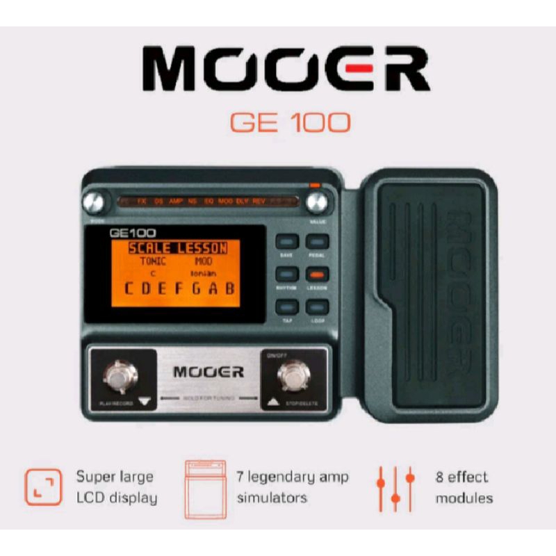 Mooer GE100 โปรเซสเซอร์กีตาร์ หลายเอฟเฟกต์ พร้อมกระเป๋าเก็บ (สินค้าใช้แล้ว) ไม่มีกล่อง